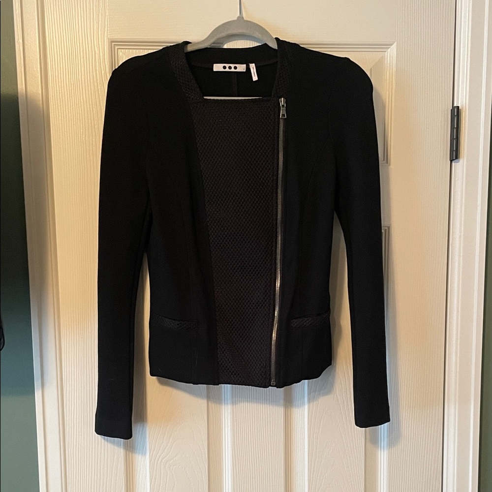 Three Dots Black Bomber Jacket